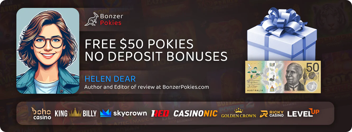 Casino pokies sites with 50 AUD no deposit bonus