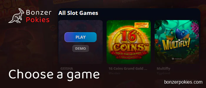 Choose a 5 Reel pokie to play