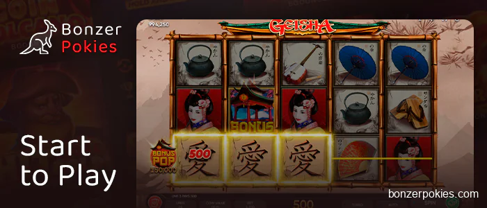 Start playing in 5 Reel pokie