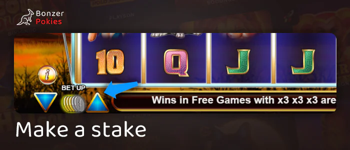 Choose a spin bet in Big Red pokie