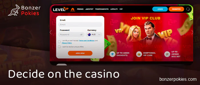 Choose an online casino to play Dolphin Treasure online pokie