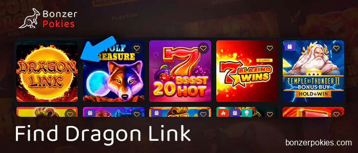 Find a Dragon Link pokies online on the site