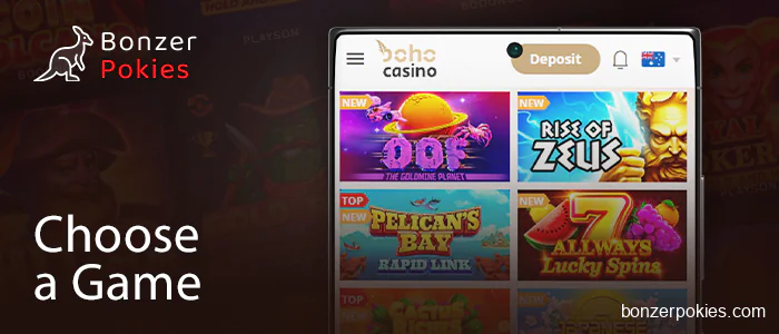 Choose an online pokie at a mobile casino