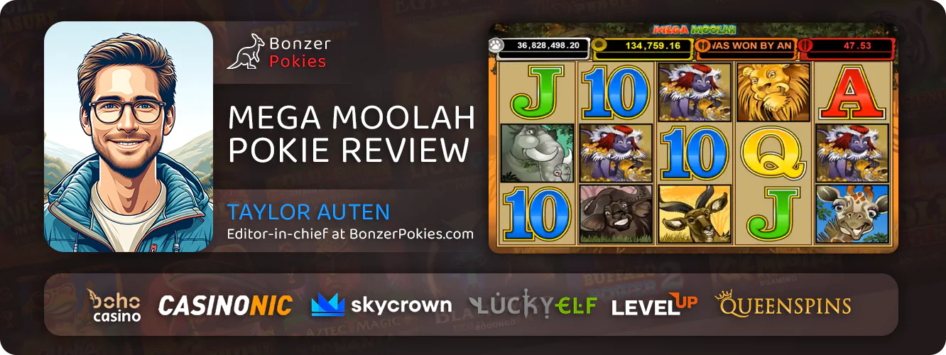 Mega Moolah online pokie review for Australian players