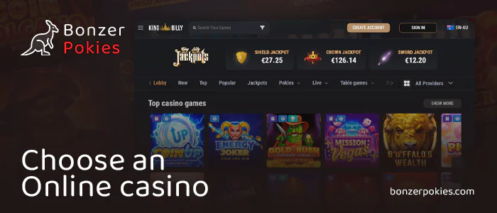 Visit the online casino site to play Mega Moolah