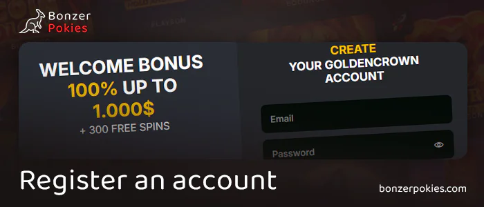 Register a casino account to bet on Book of Dead