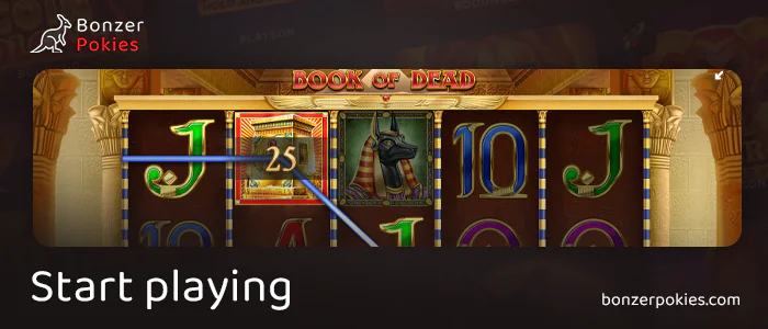 Start playing Book of Dead pokie for real money