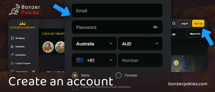 Register at Australian casino site to play Wolf Gold