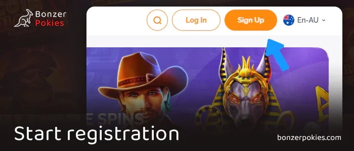 Start registering an account on the casino site